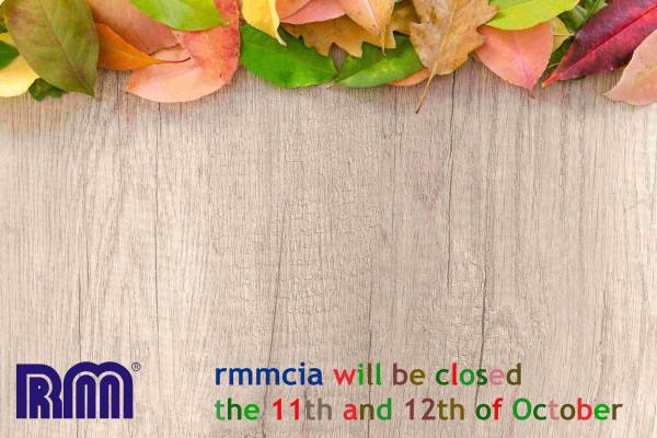 Closed for holidays: 11-12th October 2018
